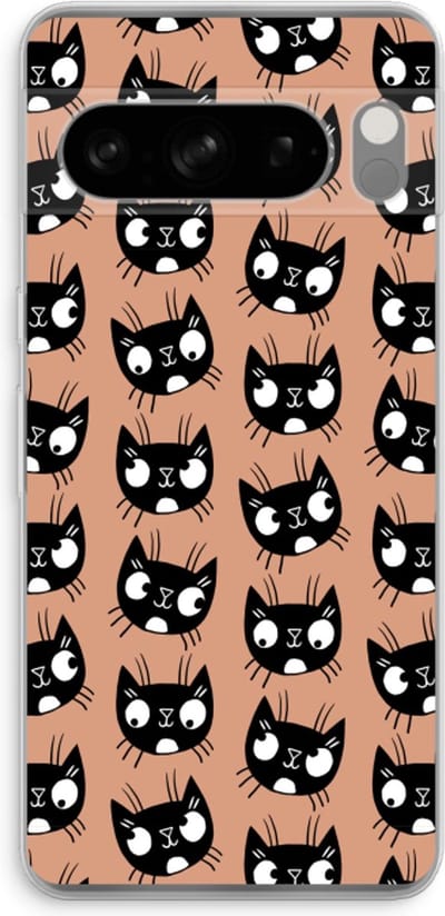 Case Company® - Hoesje geschikt voor Google Pixel 8 Pro hoesje - Kat - Soft Cover Telefoonhoesje - Bescherming aan alle Kanten en Schermrand