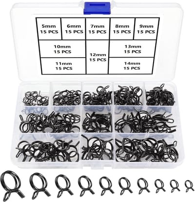 150 Stuks Brandstofslangklemmen 5-14mm - Perfect voor Motoren, Scooters en ATV's