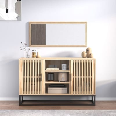 vidaXL - Dressoir - 105x30x65 - cm - bewerkt - hout