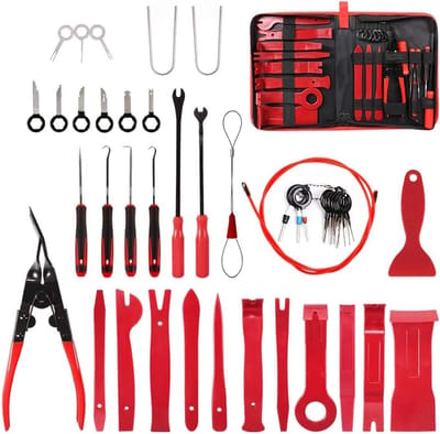 Trim Removal Tool Set, Aohoo for Car Audio, DVD and Nevigation Car Panel Removers Tool with Trim Removal Tool Set for Vehicle Dash Radio Audio Installer(43PCS)