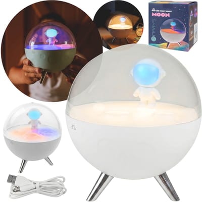 Mary's LED nachtlampje maan wit, lampje voor kinderkamer, USB-regelbare RGB-verlichting
