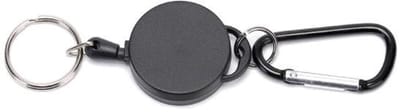 Scoby - Uittrekbare sleutelhanger - Riemhouder - Key retractable clip - Sleutelhouder - Dagelijks gebruik - 1 stuk - Zwart