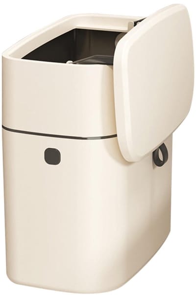 Hangende Keukenafvalbak - Wandprullenbak - Afval Opbergen - Geurafsluitend - 12 Liter - Beige
