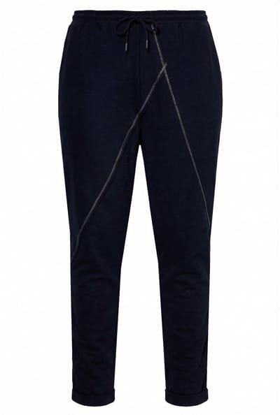 Angel of Style - Dames - Trainingsbroek Tapered Fit siernaden - Zwart - Maat 44