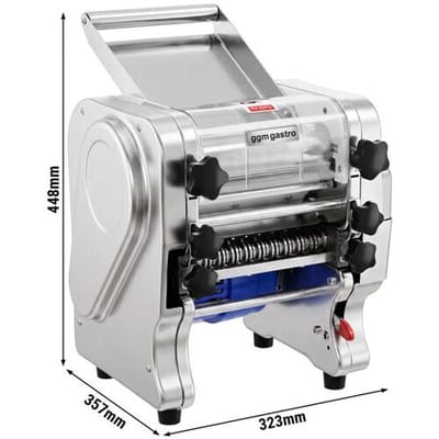 GGM Gastro Elektrische Nudelmaschine mit Teigausroller - Walzenlänge 180mm - 5 kg/h
