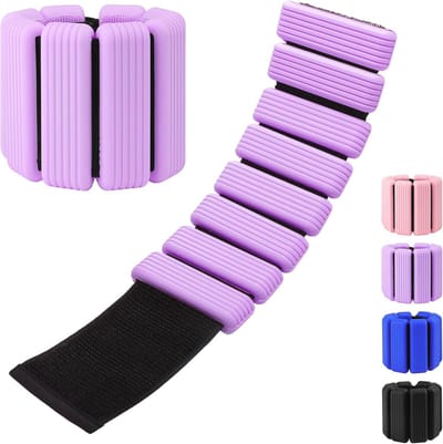 Verstelbare Enkelgewichten - Set van 2 (1kg elk) voor Yoga, Pilates, Dans, Hardlopen, Zwemmen, Cardio en Gym