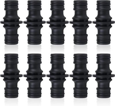 Set van 10 Dubbele Slangconnectoren van 1/2 Inch voor Tuinslangen en Auto's - Ideaal voor Tuinonderhoud en Watergebruik
