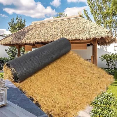 Kunstmatige Rietbedekking - Synthetisch Grasdak - Tiki Bar Decor - Waterdicht UV-Bestand - 1x5 Meter - Geel