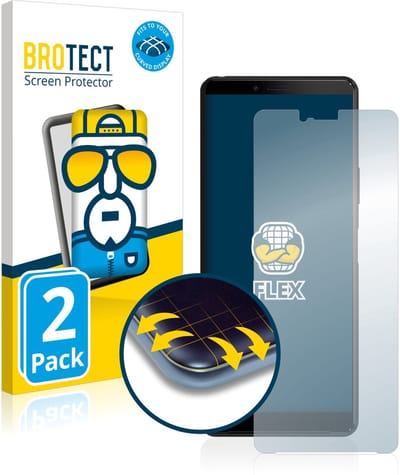 BROTECT - Screenprotector voor Sony Xperia 10 II - Folie Beschermfolie transparant volledig dekking - 2 Stuks