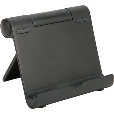 Telefoonstandaard Draaibaar 180 Graden Opvouwbaar Draagbaar Aluminiumlegering Siliconen 5kg Belasting Tablet zwart