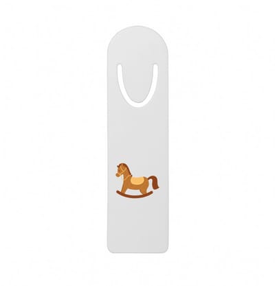 Hacebo® - Hobbelpaard metalen boekenlegger - Paarden - Paardrijdsters - Hobby horse - speelgoed Bladwijzer boekenleggers - 12.7 cm x 3.2cm