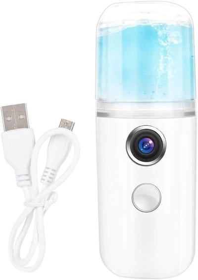 USB Watervernevelaar 30 ml - Nano Verstuiver voor Gezicht en Haar - Hydraterende Nevel met Handige Schuifschakelaar - Eenvoudige Bediening - Verfrissing voor Huid en Haar