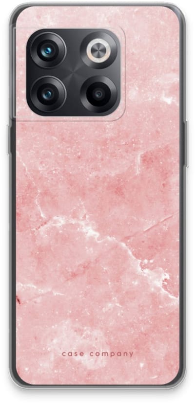 Case Company® - Hoesje geschikt voor OnePlus 10T hoesje - Roze marmer - Soft Cover Telefoonhoesje - Bescherming aan alle Kanten en Schermrand