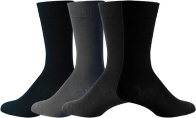 green-goose® Luxe Bamboe Sokken - 4 Paar | Relief | 43 - 46 | 80% Bamboevezel | Zacht en Duurzaam