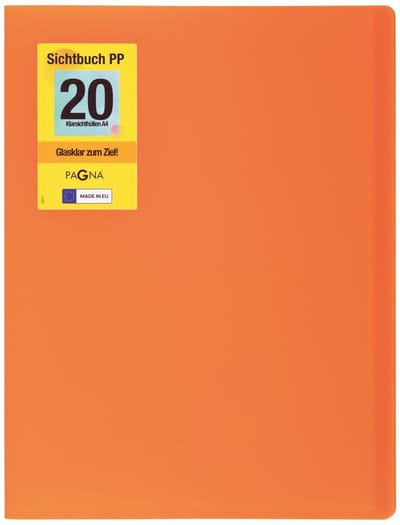 Pagna 21012-09, Project folder, A4, Polypropyleen (PP), Oranje, 20 vakken, 1 stuk(s)