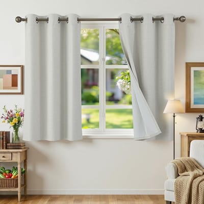 Dailygoods- Verduisteringsgordijn 100% - Thermo-isolerend - Gordijnen met oogjes - 2 Stuks - 90 x 120 cm - Decoratie voor slaapkamer/woonkamer