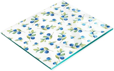 Decoratieve snijplank van gehard glas voor in de keuken, geschikt voor bosbessen, 60x52 cm