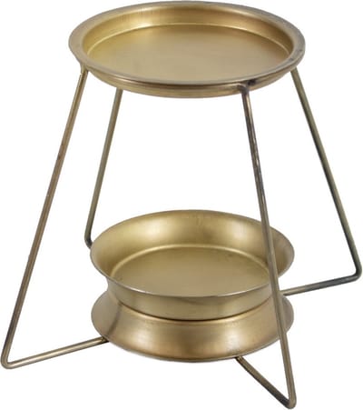 HomeBound by KY | Geurbrander design goud | metalen geurbrander amberblokjes
