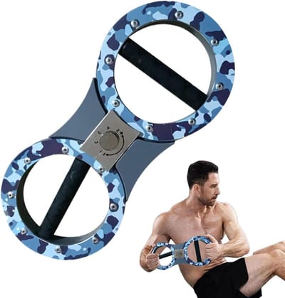 Voorarmtrainer - Spin trainer pols - Krachtopbouw schouders - Antislip handgrepen - 2.29 kg - Hemelsblauw