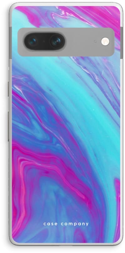 Case Company® - Hoesje geschikt voor Google Pixel 7 hoesje - Zweverige regenboog - Soft Cover Telefoonhoesje - Bescherming aan alle Kanten en Schermrand