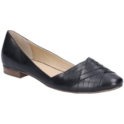 Hush Puppies Dames/dames Marley Ballerina Leder Slip On Schoenen (Zwart)