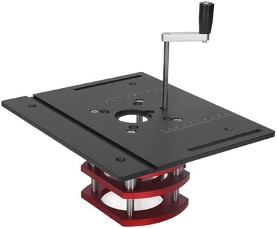 Universele Freestafel met Klembereik 64-66 mm, Handmatige Lift van Aluminium en RVS voor Houtbewerking, Ideaal voor Precisiewerk en Klusprojecten