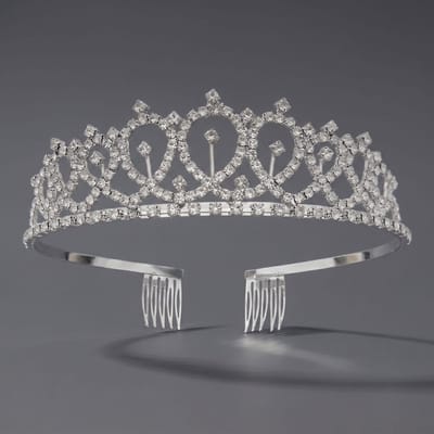 Kroon voor dames-Prinsessenkroon-Diadeem-Kroon-Strass-Elegant en Duurzaam - Geschikt voor Verschillende Gelegenheden-Haarsieraad-Stijl 52