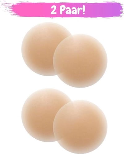 CVD® Tepelcovers - Set van 2 Paar - Tepelbedekkers - Siliconen - Tepelpads - Herbruikbaar - Tepelplakkers - Onzichtbaar - Tepelstickers - Blank