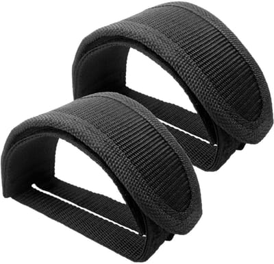 Daity 1 paar - Fietspedaalriemen - Toe Clip Tape - Verstelbare antislip dubbelklevende fietsvoetriemen - Zwart