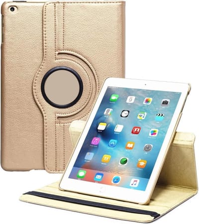 Draaibaar hoesje geschikt voor iPad 6e generatie 9.7 inch 2018 A1893, A1954 360 Graden Kunstleer Stevig Volledige Bescherming