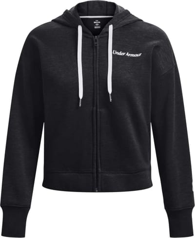 Under Armour Essential Fleece Script FZ Hoodie 1374106-001, Vrouwen, Zwart, Sweatshirt, maat: L