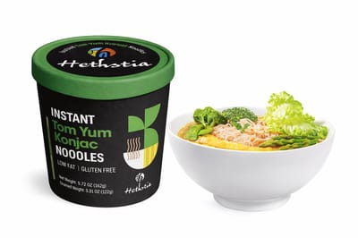 Hethstia | Keto | Instant Konjac Noedels Tom Yum Soep | Koolhydraatarm | Glutenvrij | 3 - Cup