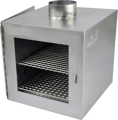 Winnerwell Pipe Oven Large – RVS Campingoven voor Tentkachel – Thermometer, Kijkvenster en Rooster – Ø 8,9 cm