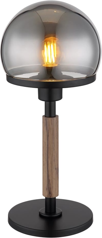 Tafellamp HAKU Matt zwart E27 Metaal ø18.0cm H:40.0cm