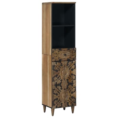 vidaXL - Badkamerkast - Bruin - 38 - x - 33,5 - x - 160 - cm - Massief - Mango - Hout