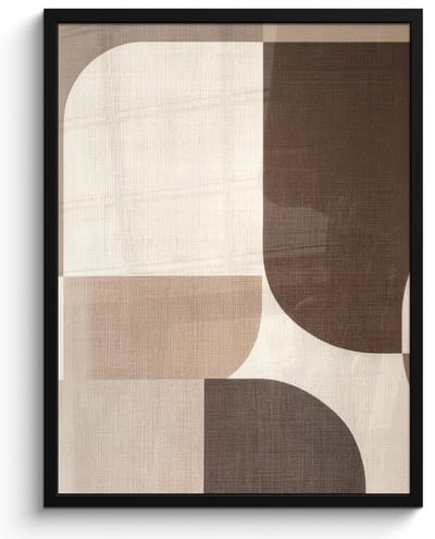 Poster in lijst - Fotolijst 60x80 cm - Posters - Geometrisch - Geweven structuur - Modern - Posterlijst zwart - Decoratie - Wanddecoratie woonkamer - Muurdecoratie slaapkamer