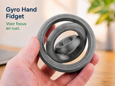 Gyro Hand Fidget – Fidget Speelgoed voor Volwassenen – Anti Stress Accessoire – Sensorische Fidget voor ADHD en Focus - 9 cm