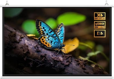 Projectiescherm - Filmscherm - Thuisbioscoop Creëren - Handmatig Omlaag Trekken - 50 inch 4:3 - Wit