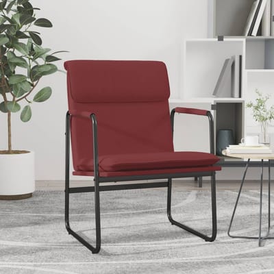 vidaXL Loungestoel 55x64x80 cm kunstleer wijnrood