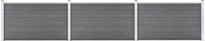 vidaXL - Schutting - 526x106 - cm - HKC - grijs