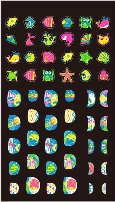 AVENIR Nagelstickers - Oceaan - 54 Stuks - Blijft 3 Tot 5 Dagen - 3 Jaar
