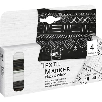 KREUL Textiel marker opaak "Black & White"