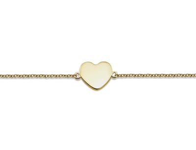 Armband Hart Goudkleur XB009G 16-19cm