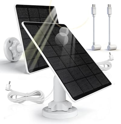 Zonnepaneel - Energiepaneel - Camera opladen - Universele compatibiliteit - 19.5 cm - Zwart