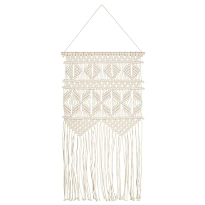 vidaXL - Wandhanger - macramé - 40x80 - cm - katoen
