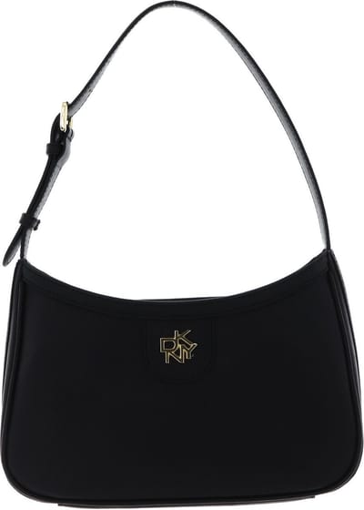 DKNY Schoudertas Carol Demi Shoulder Bag Blk / Gold Zwart