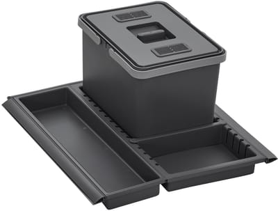 Metropolis PTC22 05050 7F Afvalbak 12L met deksel voor kastbreedte 50 cm