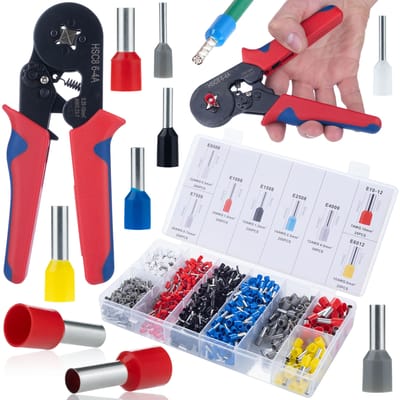 Rosfix Krimptang Set - Geïsoleerde Adereindhulzen 1200 Stuks - 0,25–10,0 Mm²