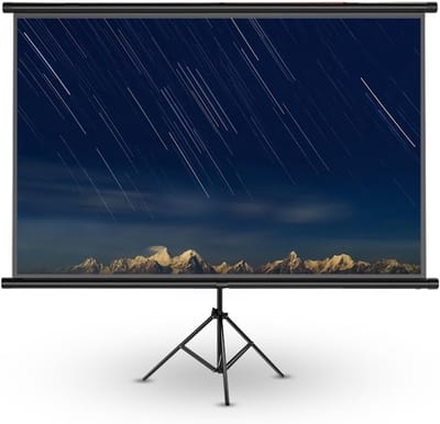 Projectiescherm - Draagbaar Scherm - Thuisbioscoop Creëren - Kreukvrij Polyester - 100 inch - Wit