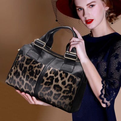 Dames Tas Nieuw Trendy en Modieus Luipaardprint Schoudertas Veelzijdige Crossbody Handtas Dames Tas black